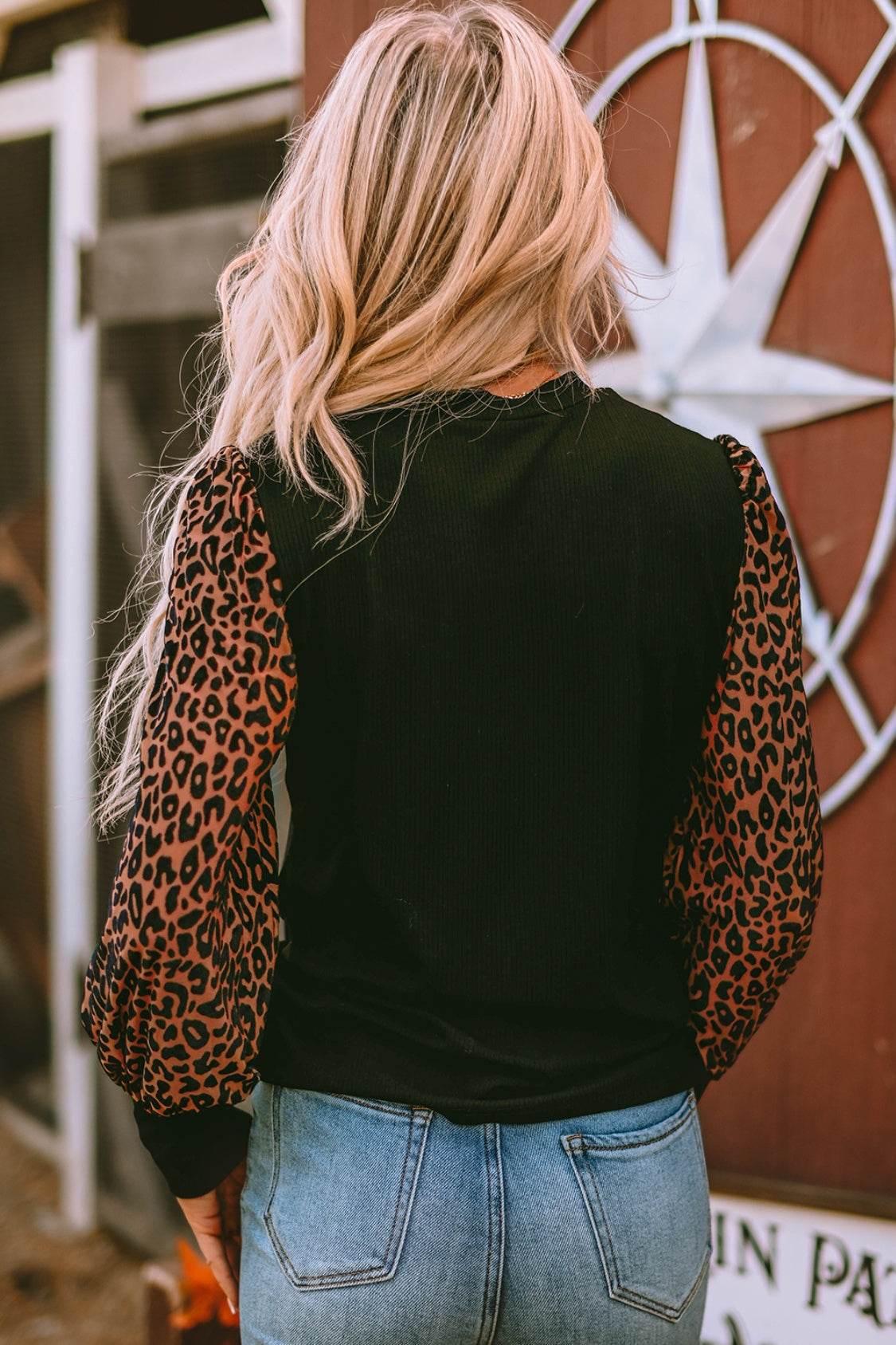 Leopard Print Long Sleeve Ribbed Knit Blouse Trendsi 24196486788c4b8ea5ecdd4310706446-Max
