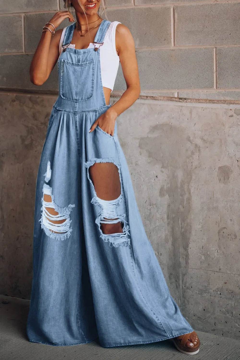 Distressed Wide Leg Denim Overalls Trendsi 2431316d-982a-430d-85cb-b661e39b3432-Max