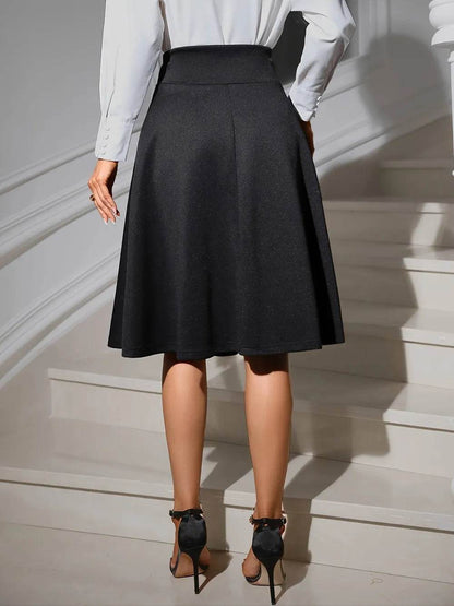 Tied Knee Length Skirt Trendsi 24bc4d6b-9d73-4b7f-8ca4-49928748f34a-Max