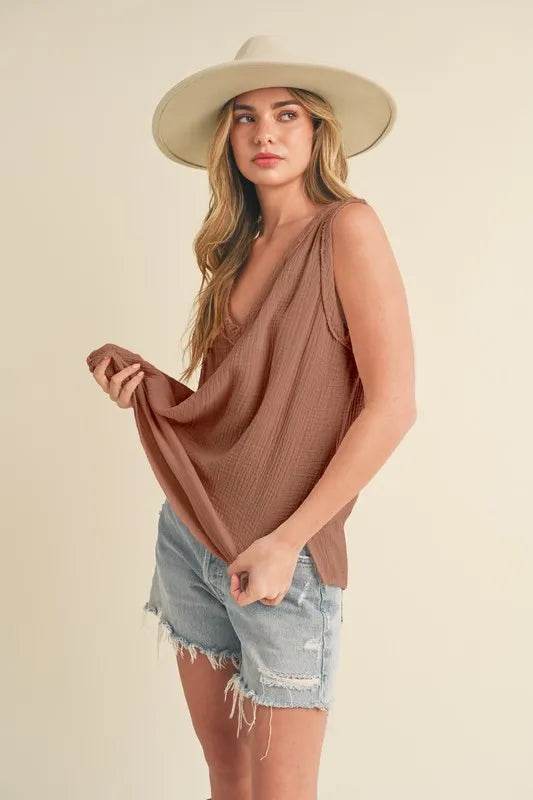 Aemi + Co V-Neck Wide Strap Tank Trendsi 255a69dc-516e-41b0-b362-da6a2580ac7e-Max