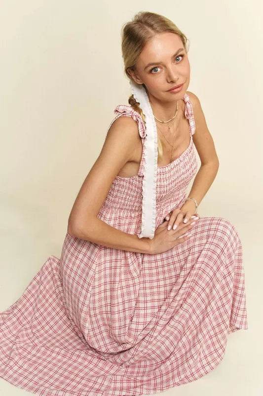 Davi & Dani Smocked Sleeveless Maxi Cami Dress Pink Trendsi 256bcbe99f6a4a7da3e2228e115e30f1-Max-Origin