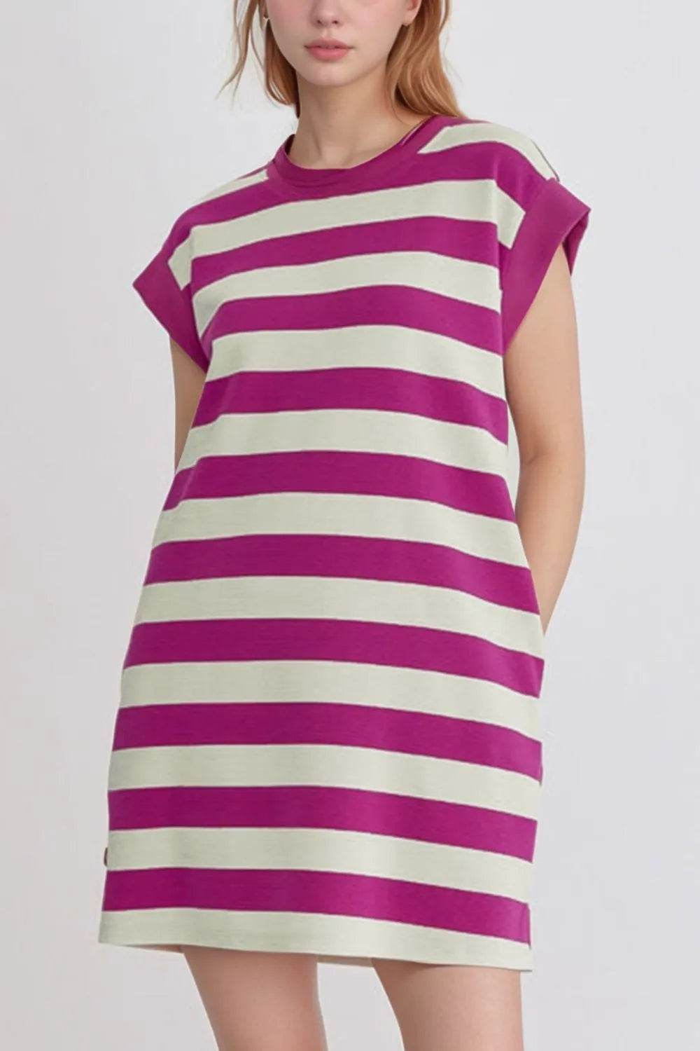 Stripe Cap Sleeve Pocketed Shift Tee Dress Trendsi 25c7d33b-1d8d-4a1f-ba29-41ed4a4e60bf-Max-Origin