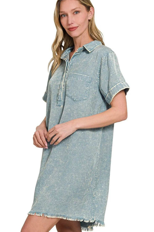 Zenana Tencel Mineral Washed Collared Shirts Dress Trendsi 266f70e0-51dd-4fca-a857-68ae6a7591b4-Max-Origin