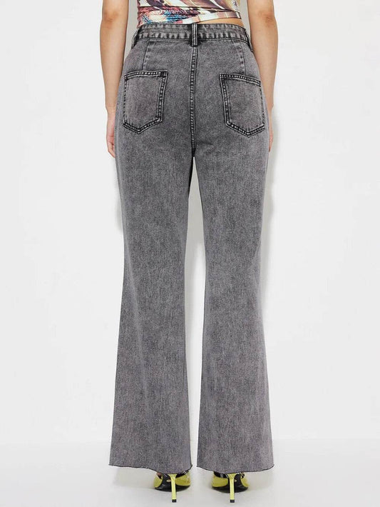 High Waist Bootcut Jeans with Pockets Trendsi 2677721c-75e7-4170-bb24-845241d1fd27-Max
