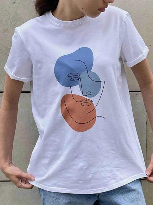 Abstract Face Graphic Casual Round Neck T-Shirt Light Blue Trendsi 26859d24-00fe-470c-ba36-000382ffd9c6-Max-Origin