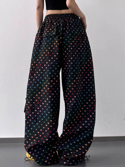 Heart Print Drawstring Wide Leg Pants Trendsi 26d3a25d-f8d8-4718-b1ff-5d26f015b6f9-Max-Origin