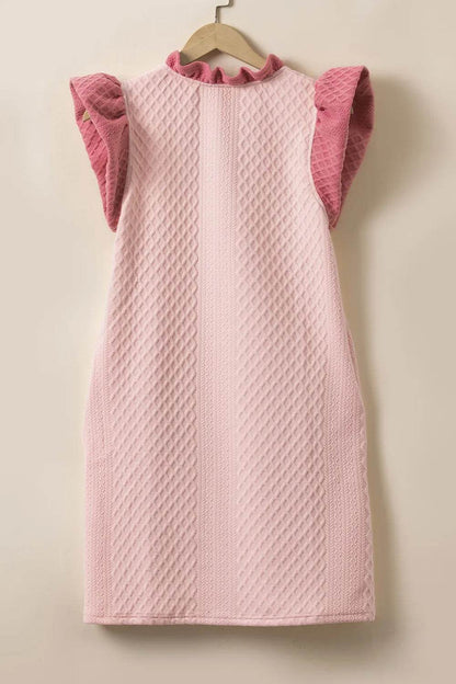 Ruffled V-Neck Cap Sleeve Mini Dress Trendsi 270ced6a-1a70-435d-b2fa-44fc4840ee41-Max