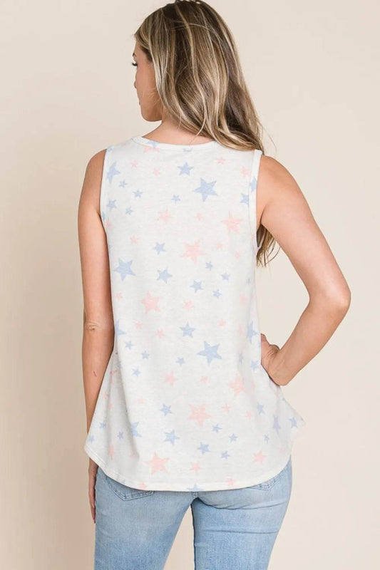 BOMBOM Star Print Round Neck Tank Trendsi 2710a3d0-e8dc-4e86-bc70-ec317211f088-Max