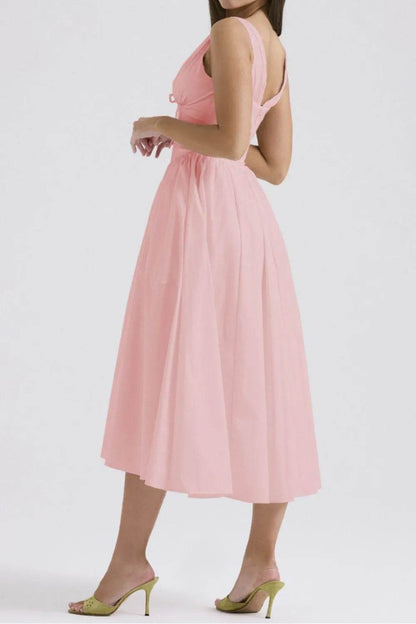 Ruched V-Neck Sleeveless Dress with Pockets Trendsi 275ab6e1-c1b6-476b-8c98-5b864ad4d2b7-Max-Origin