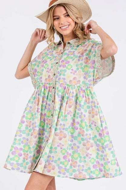 SAGE+FIG Floral Babydoll Short Sleeves Dress Trendsi 2760e27d-52df-4feb-b837-f71f540bed33-Max