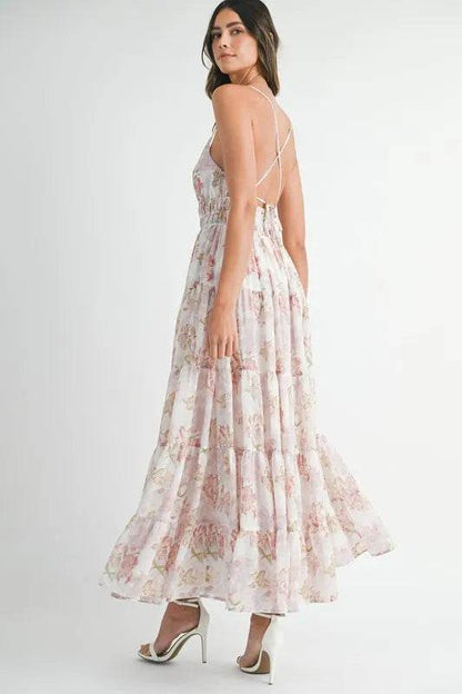 MABLE Floral Print Tiered Cami Maxi Dress Trendsi 27c9393a250642d0937c3632905aa378-Max-Origin