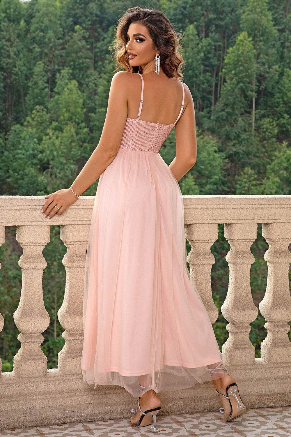 Spaghetti Strap Slit Mesh Dress Trendsi 28bcadb5baac43a48d98b4aa251c8e77-Max