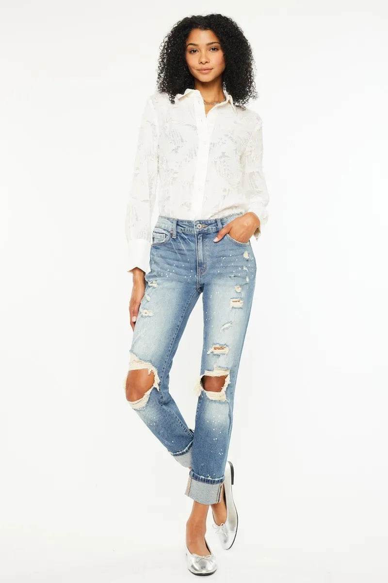 Kancan High Rise Distressed Boyfriend Fit Jeans Trendsi 28ea86e2-8fbe-4c07-ab98-68b3bb5506c6-Max-Origin