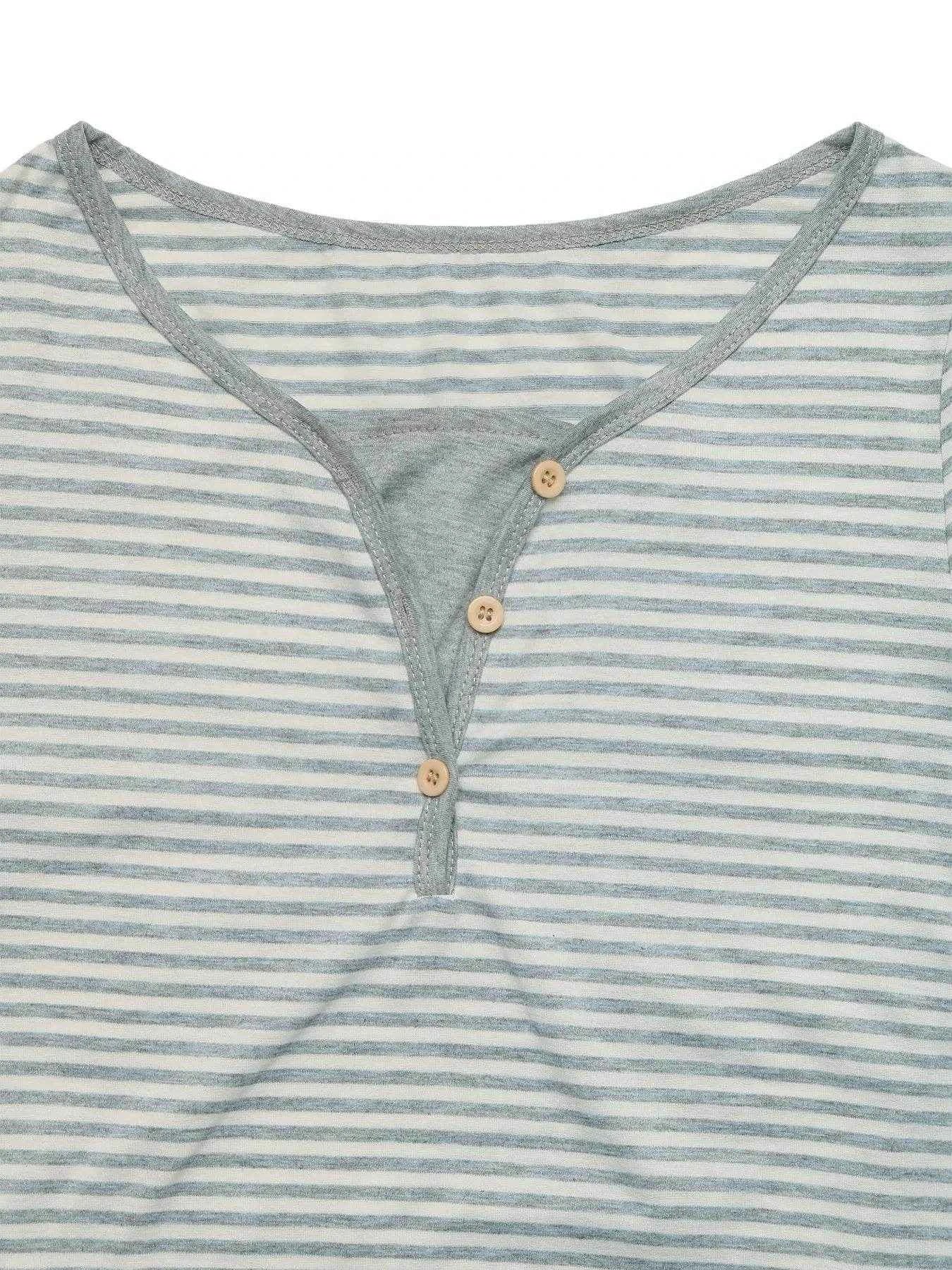 Striped Long Sleeve Casual T-Shirt Trendsi 28fc51175fdc40c3b5a680c33081ec90-Max-Origin