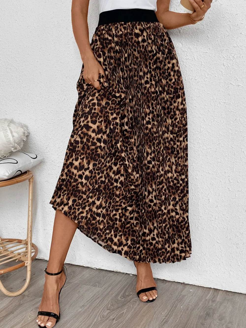 Perfee Pleated Leopard Maxi Skirt Trendsi 29056510-a2a6-4f00-a9c0-6f325a27bf5e-Max
