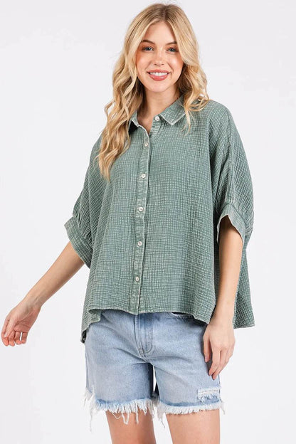 Mittoshop Mineral Wash Gauze Dolman Sleeve Button Down Shirt Trendsi 29758784227c49deaf00fe801abbb0d8-Max-Origin