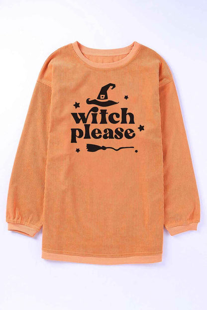 WITCH PLEASE Graphic Dropped Shoulder Sweatshirt Trendsi 29a5f67e2bf541139265514da3dcfb15-Max