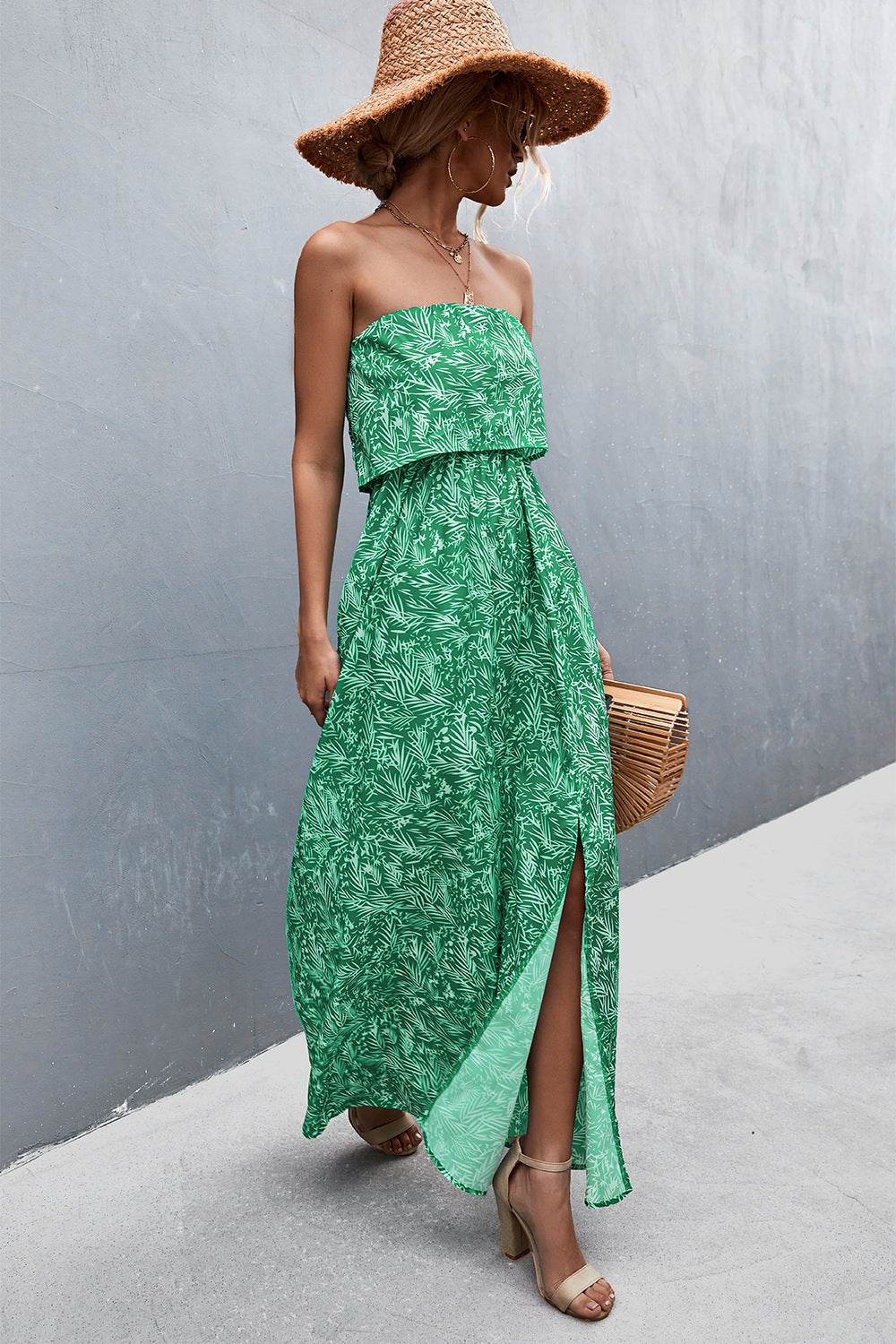 Strapless Split Maxi Dress Trendsi 29b192df4a4f4432a150d6f750f66655-Max