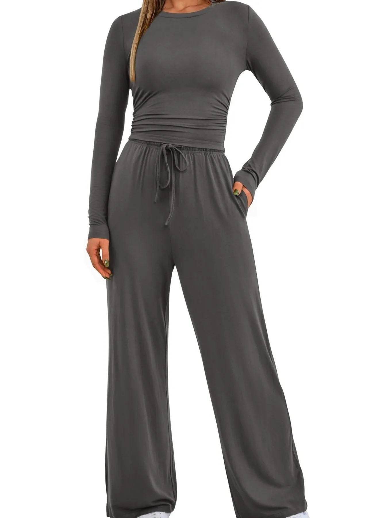 Round Neck Long Sleeve Top and Pants Set Trendsi 29ba49222e8b4835807712376ad2a69b-Max-Origin