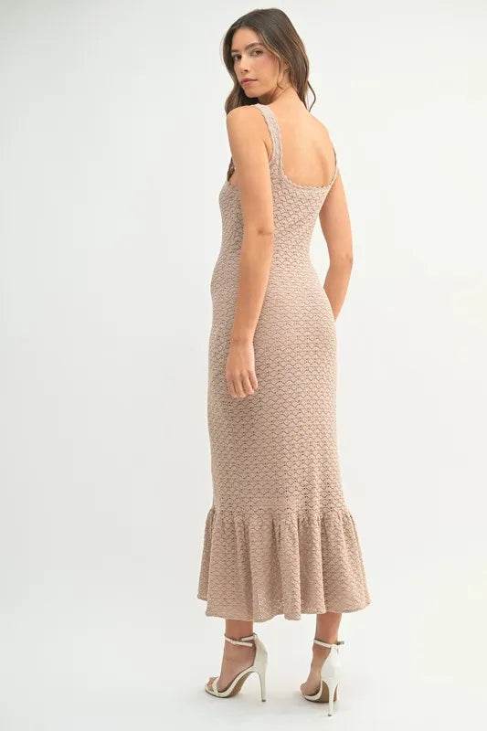 MABLE Ruffled Hem Sleeveless Crochet Knit Midi Dress Trendsi 29cb3503e200473b931d3152fa107199-Max-Origin