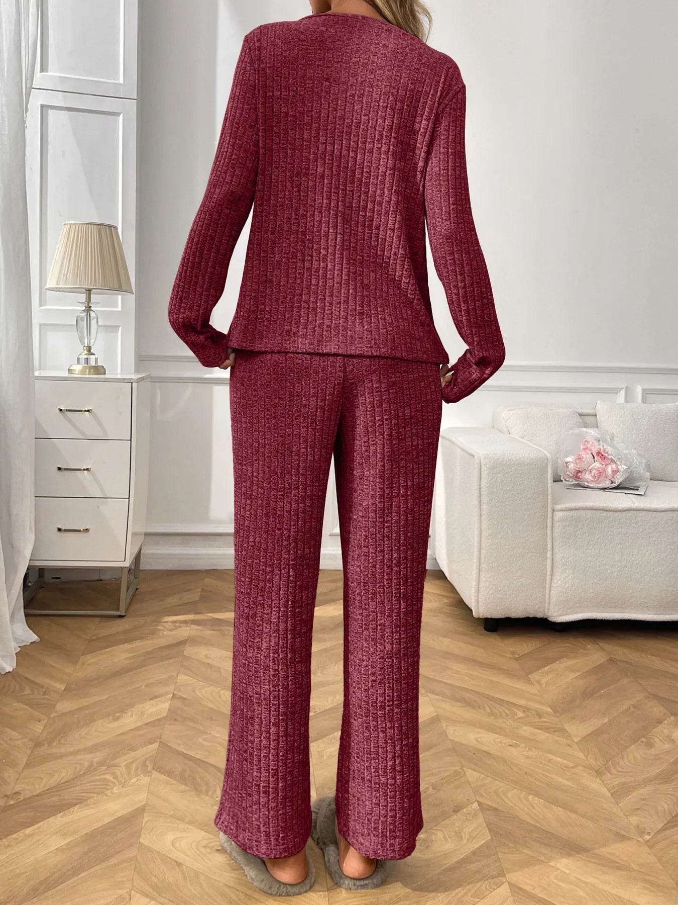Ribbed Long Sleeve Top and Pants Lounge Set Trendsi 2a171b0dacef4fa8a1b6027d1658627e-Max-Origin