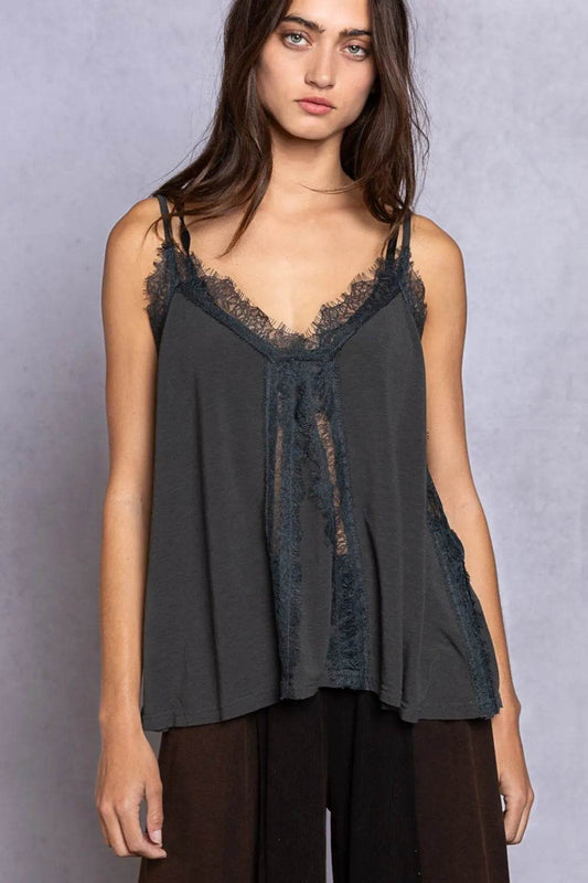 POL Lace Detail V-Neck Cami Dark Gray Trendsi 2a1b9c15-411c-484b-af16-844af60fdb43-Max
