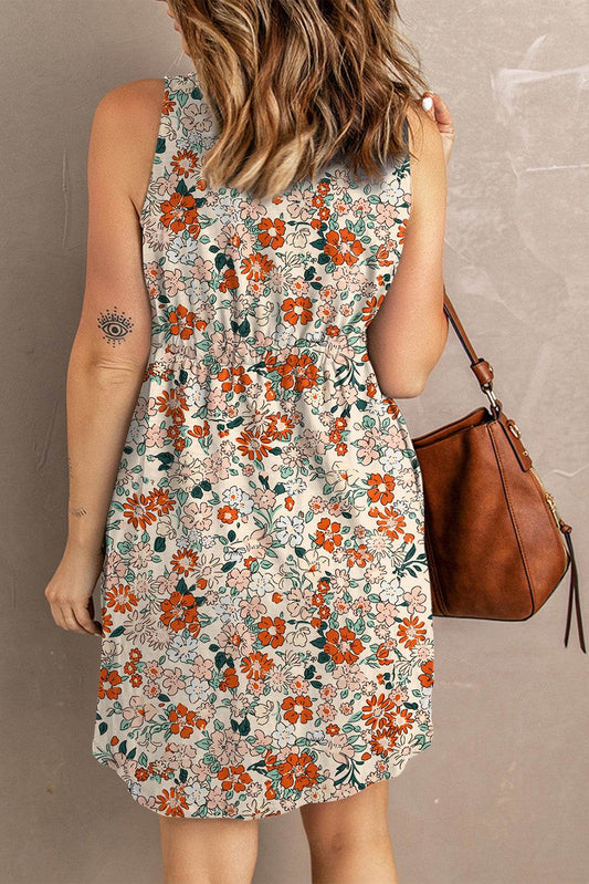 Printed Button Down Sleeveless Magic Dress Trendsi 2a50d514b2614a648d7f15672a58e026-Max