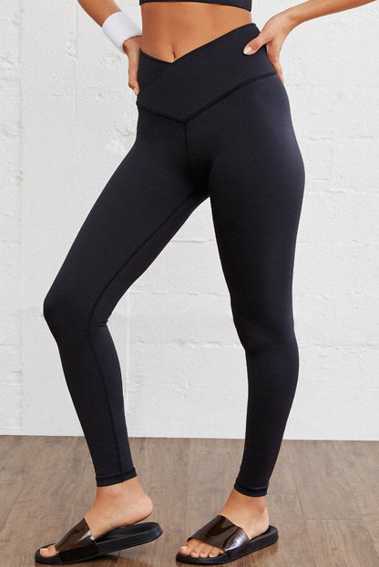 Wide Waistband Slim Fit Sports Pants Trendsi 2a6801086368460aae4b4c870e2694eb-Max