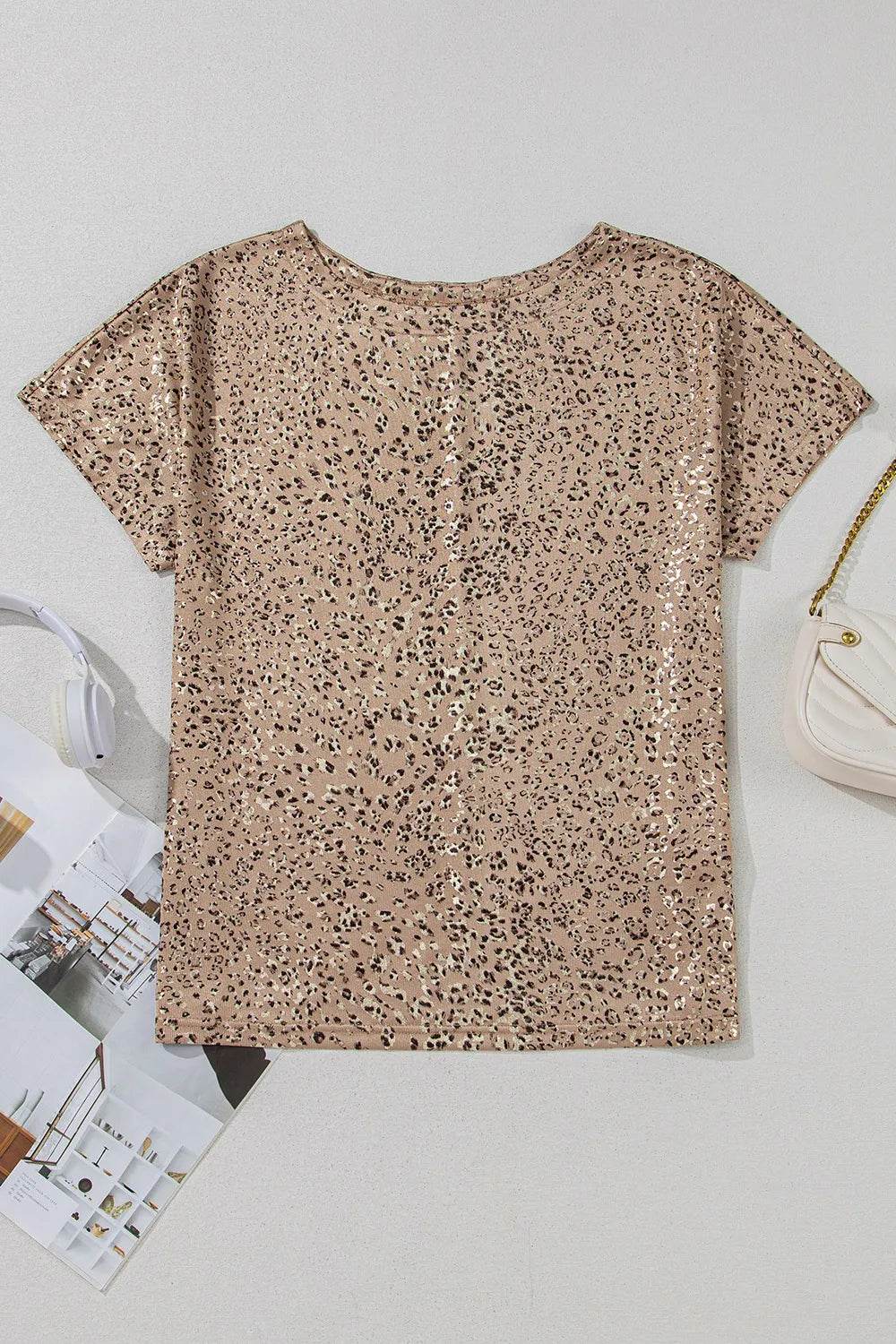 Parchment Shimmer Leopard Print Dolman Sleeve T Shirt Trendsi 2a97f8cf-3201-49c1-8358-9c52ec970334-Max-Origin