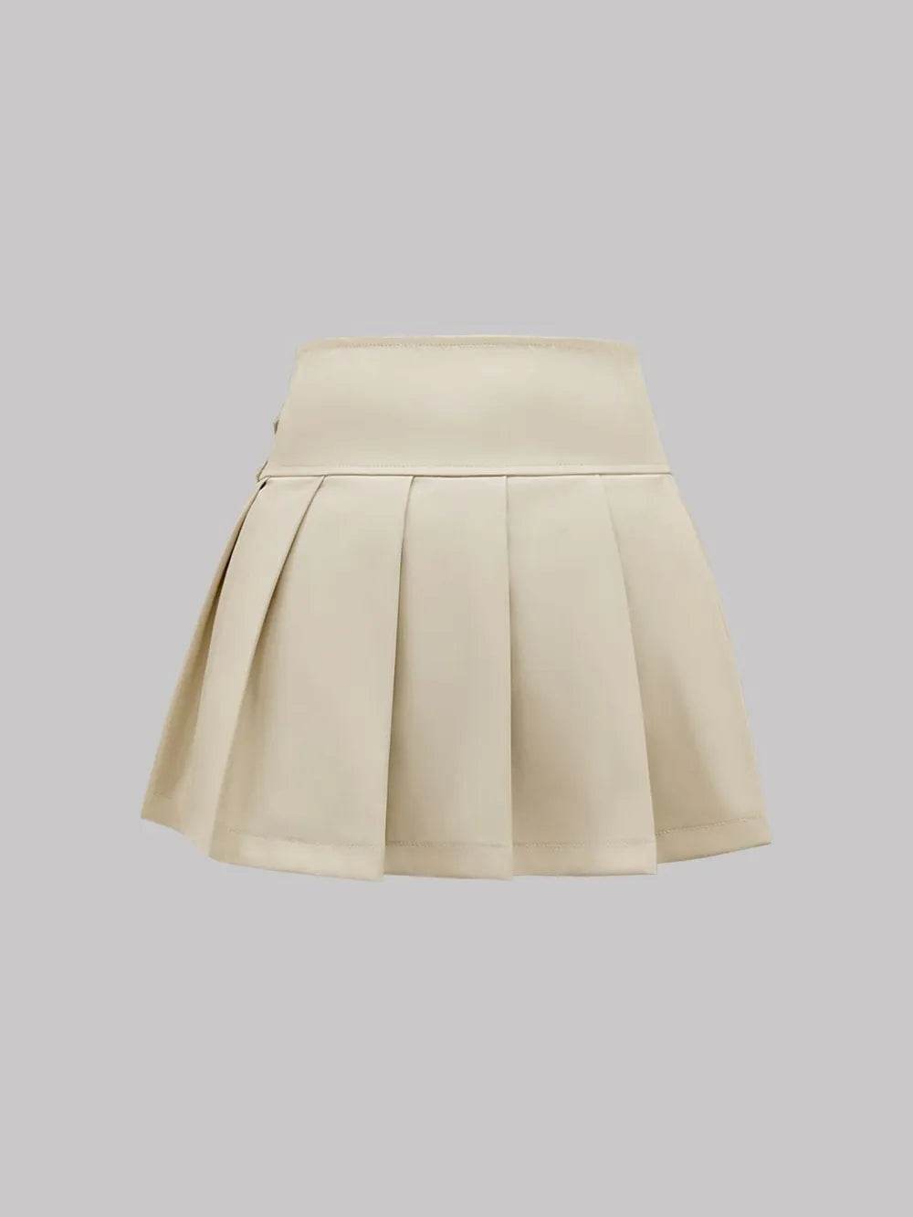 Buckle Decor Pleated Mini Skirt Trendsi 2ae983dc-4512-41f0-894c-b62cb6c502d1-Max
