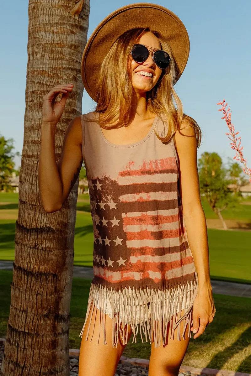 BiBi American Flag Print Knit Sleeveless Top Trendsi 2ae987decef34bb5a24d70837f0d2dc4-Max-Origin