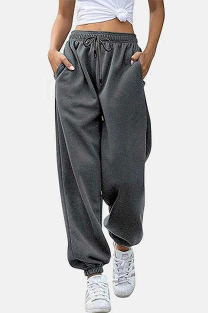 Elastic Waist Joggers with Pockets Dark Gray Trendsi 2b4ba2c6-1d92-4a81-82a5-4473b2aa79f4-Max
