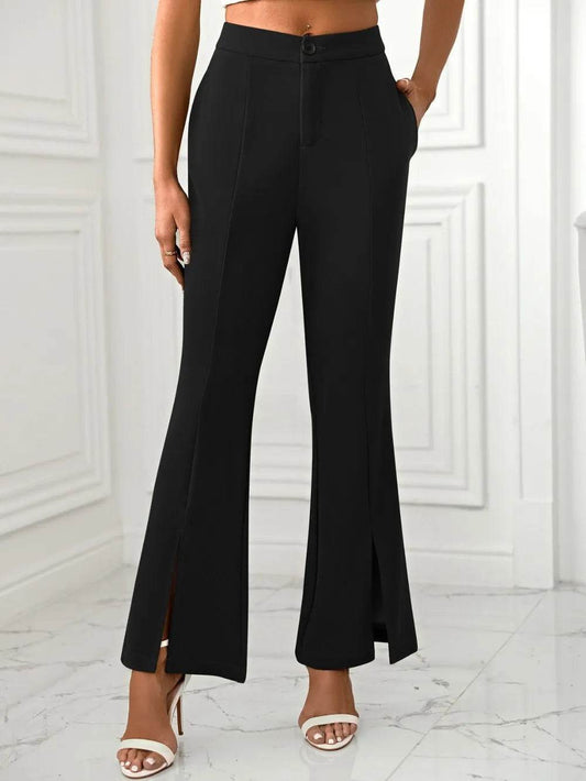 Slit Flare Pants with Pockets Black Trendsi 2bcd2b2c-fdcb-4f80-9b48-b1c774974a18-Max