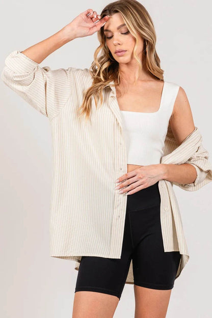SAGE + FIG Striped Button Up Long Sleeve Shirt Trendsi 2bd80c9a-5b3d-4aa0-9acd-6dcbed643ef5-Max