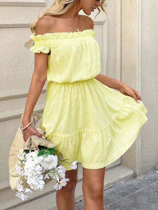 Off-Shoulder Ruffle Hem Summer Dress Yellow Trendsi 2bdcdc22-6b55-4a74-bd31-672685cef0bf-Max-Origin