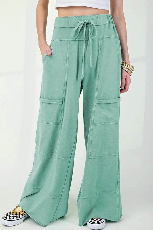 Mineral Wash Exposed Seam Drawstring High Waist Wide Leg Cargo Pants Gum Leaf Trendsi 2bec336c-0dd7-4700-998f-2140cb561342-Max-Origin