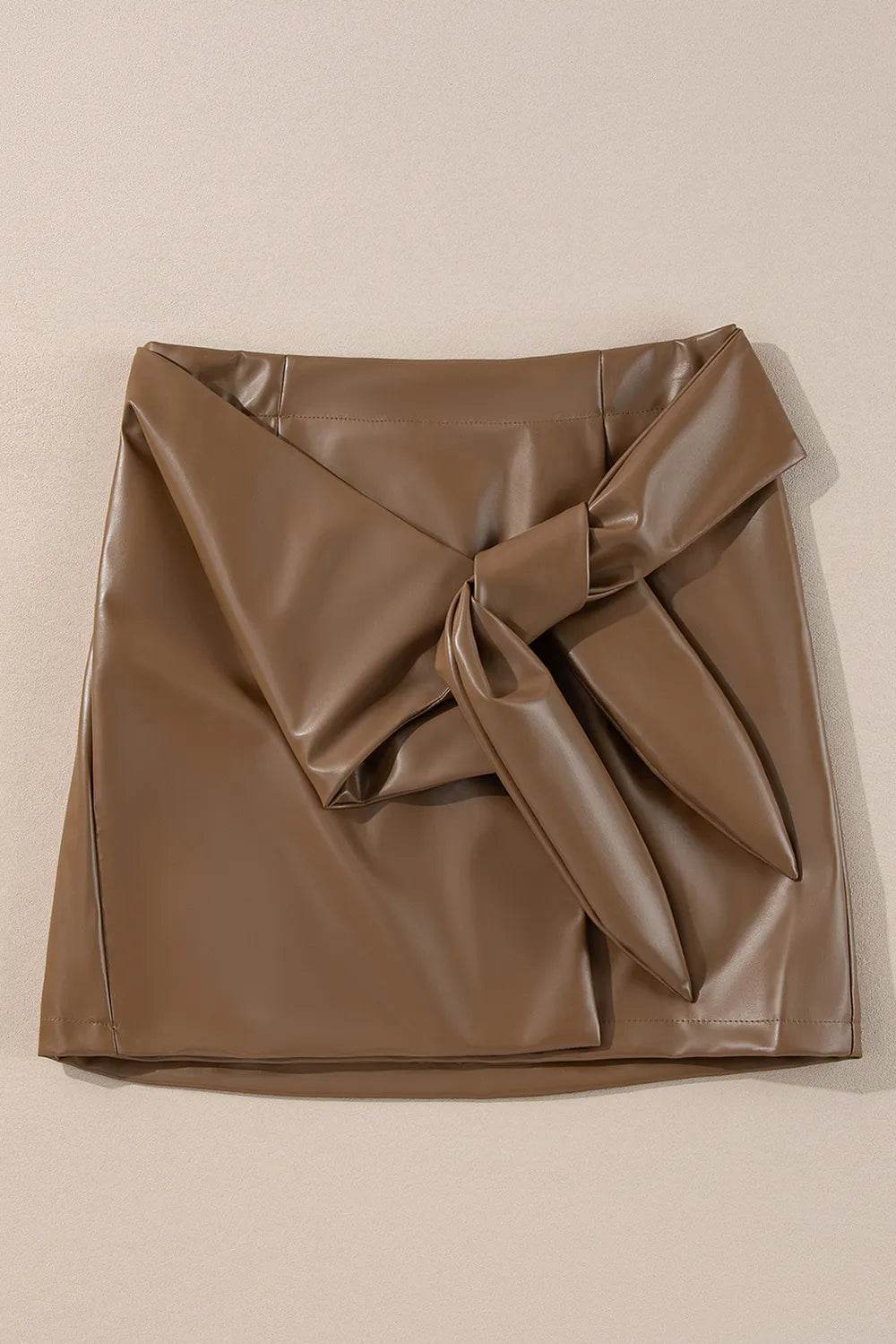 Bowknot Elastic Waist Mini Skirt Trendsi 2c012e6e39144bcdb4cfe071fe726b16-Max
