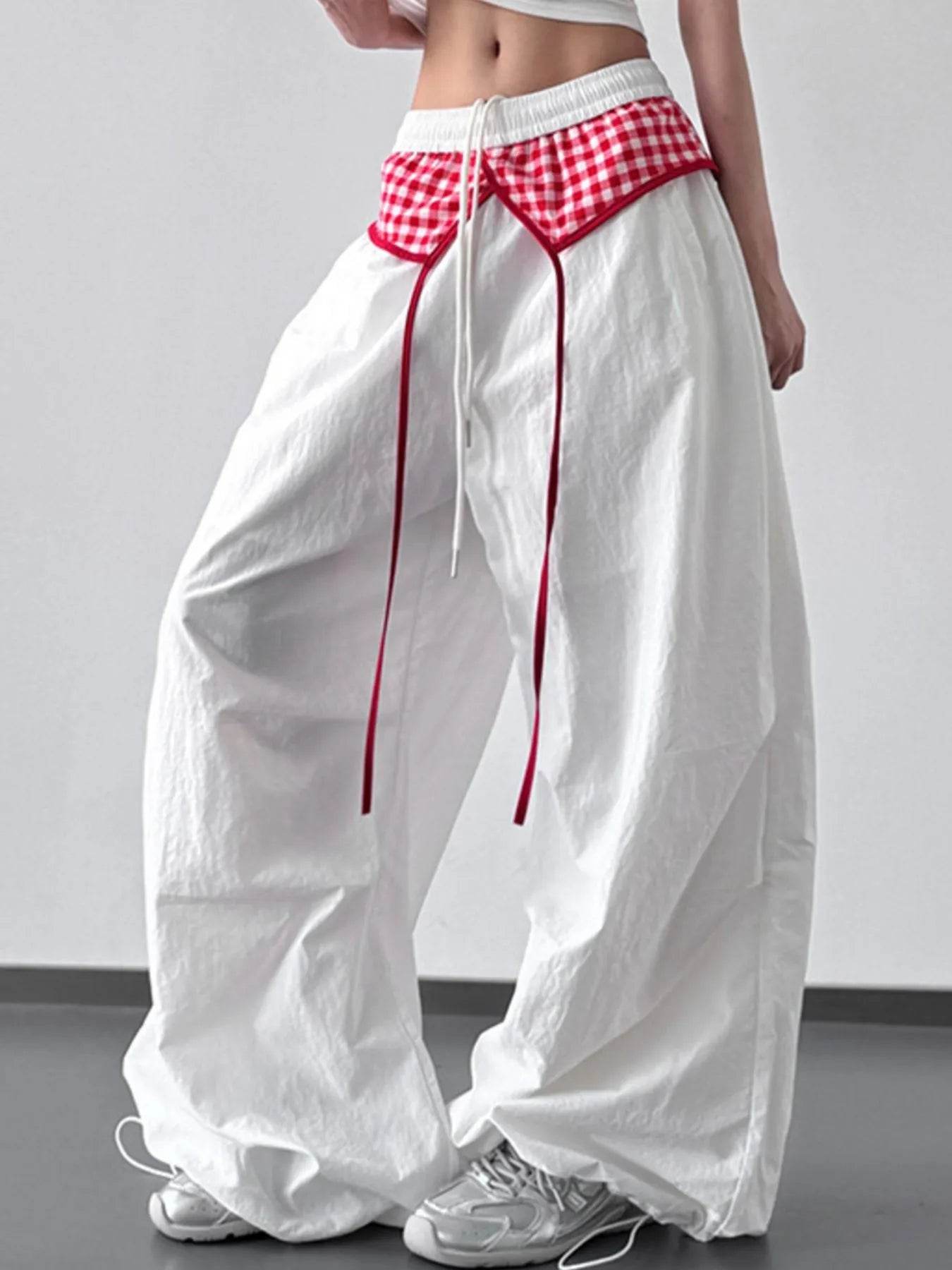 Wide Leg Pants with Checkered Detail Trendsi 2c1570fe-0632-4b3f-8e44-249f6e3526fa-Max-Origin