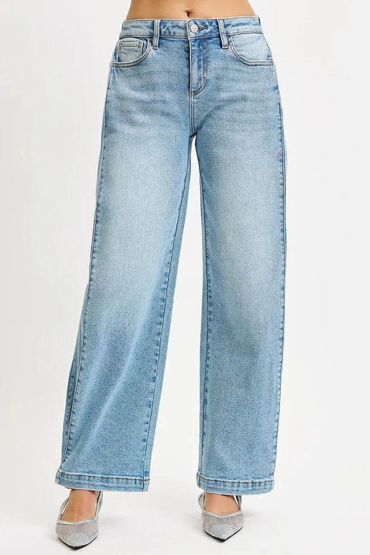 RISEN Mid Rise Wide Barrel Transferable Leg Snap Jeans MEDIUM Trendsi 2c8831a5d4814b089e9247d850d861d1-Max-Origin