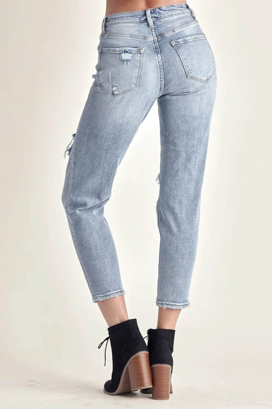 RISEN Distressed Slim Cropped Jeans Trendsi 2ca4243d-d3a5-4548-af9f-cd11f800b093-Max