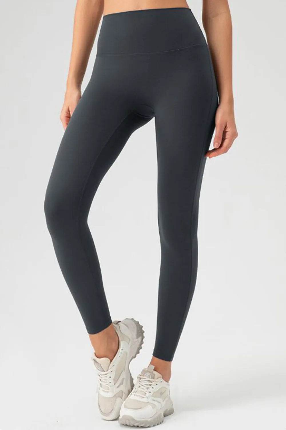 High Waist Skinny Active Pants Dark Gray Trendsi 2cb62998-df8f-433c-b3b8-14582cbbe961-Max
