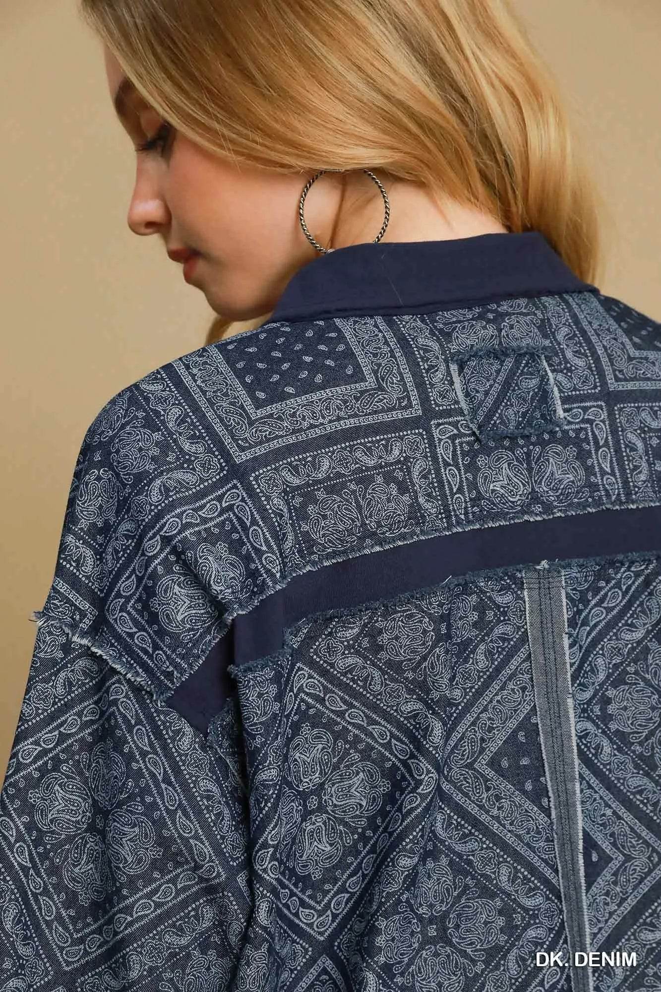 Umgee Paisley Print Denim Shirt Jacket Trendsi 2ceda098-0383-486c-ab88-3ae8059bd4c0-Max-Origin