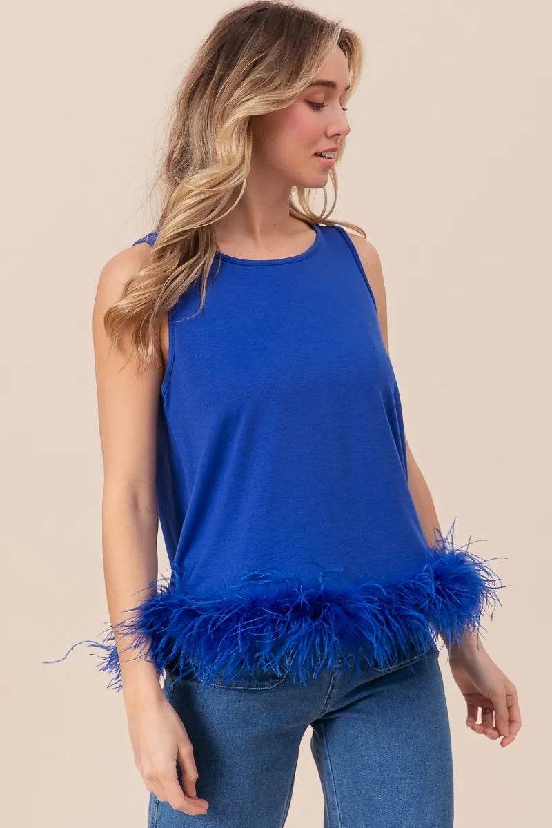 BiBi French Terry Faux Feather Bottom Back Tied Top Trendsi 2d1f604d571641198e7d97c02469dc4e-Max-Origin