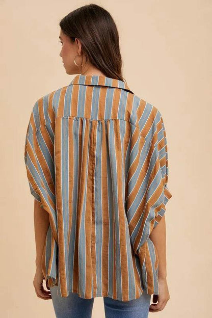 Annie Wear Oversized Drop Shoulder Striped Woven Shirt Trendsi 2d4b8b1d4f594ec5b9d6cc2181711932-Max-Origin