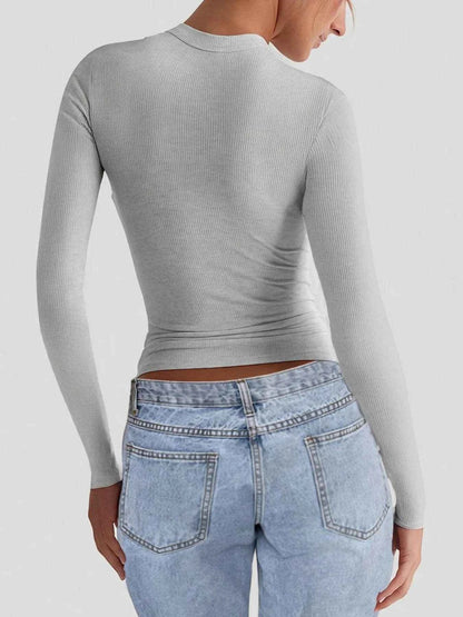 Square Neck Long Sleeve T-Shirt Trendsi 2d58b4280b254089a3533be6bd45ec5a-Max-Origin