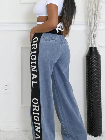High Waist Wide Leg Denim Jeans with Side Letter Print Trendsi 2e02de9c-0d51-4f90-b38d-47b9c85dea86-Max-Origin