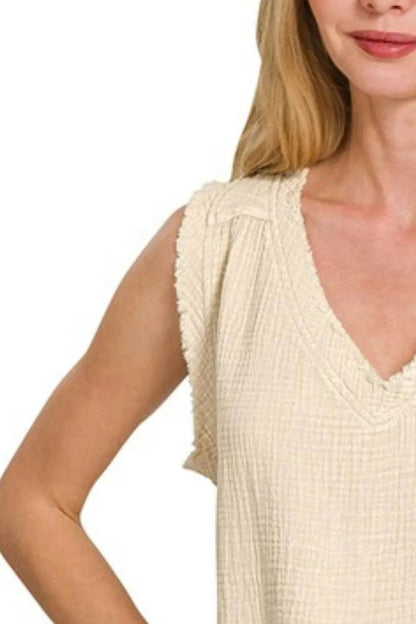 Zenana Double Gauze Raw Edge Acid Washed Tank Trendsi 2e324ae0-63d5-423f-97d2-3eedee57fb4a-Max-Origin