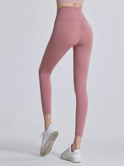 Wide Waistband Sports Leggings Trendsi 2e3b883162404797b4810679c7d49b48-Max