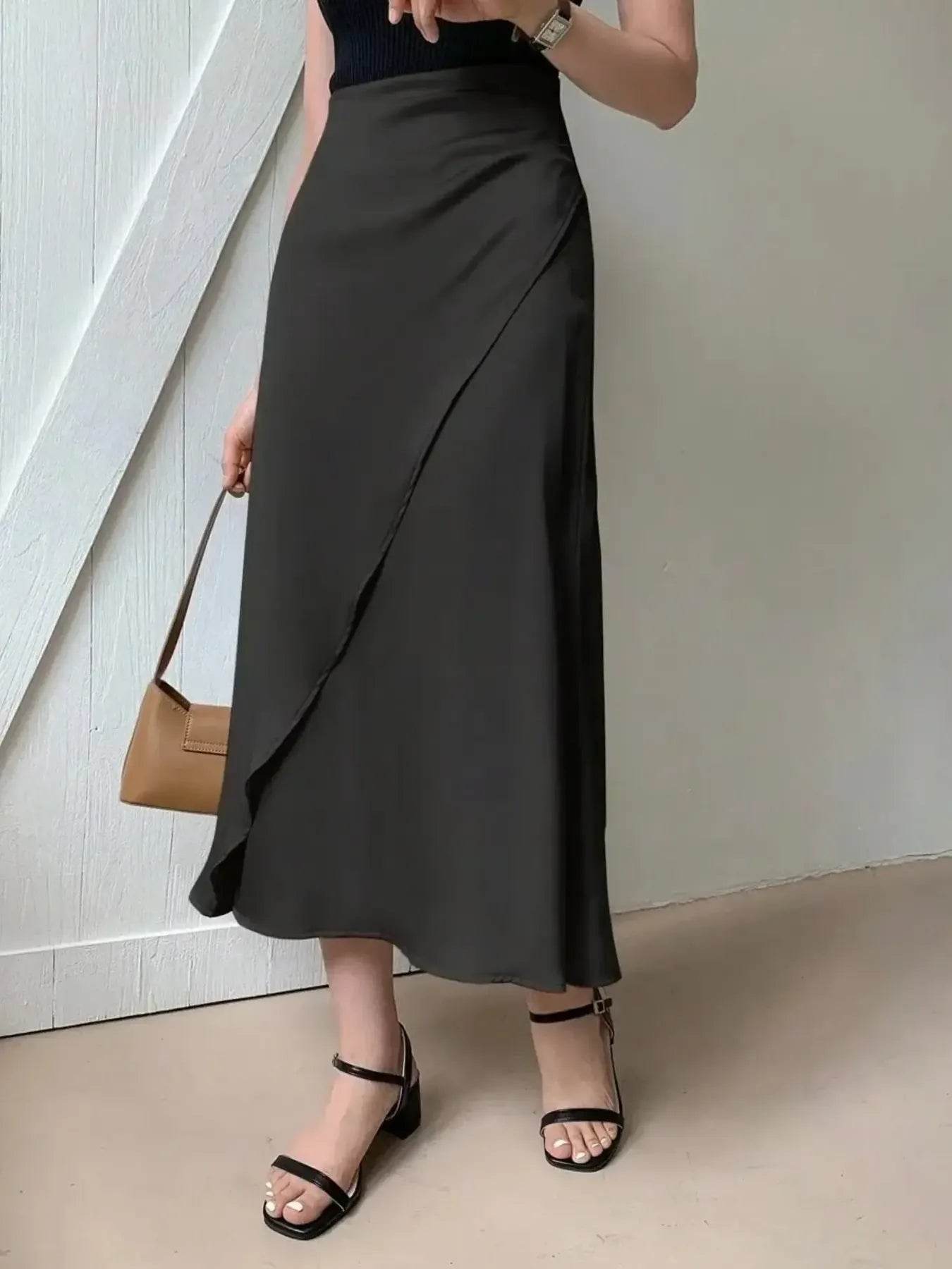 Asymmetric Wrap Midi Skirt with Fluted Hem Trendsi 2e897945ef814ee3b799e7cbf95aa9cc-Max-Origin