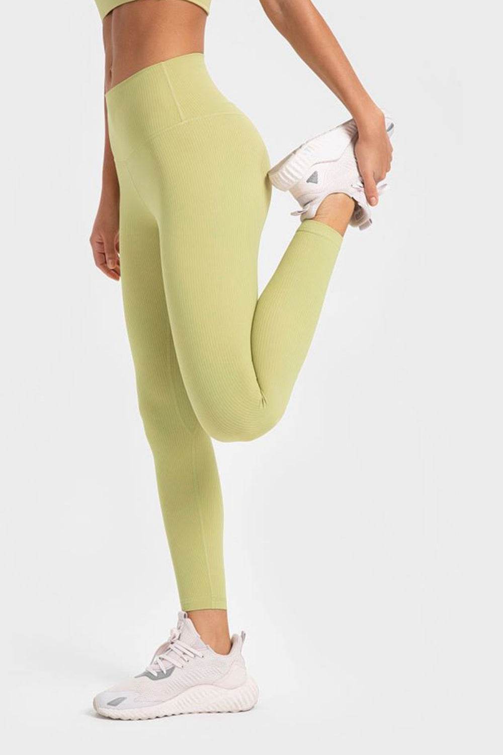 Millennia Highly Stretchy Wide Waistband Yoga Leggings Trendsi 2ec15efd8c45472ab18c1285384591a4-Max